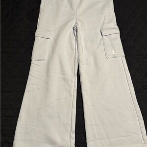 Jordan Light Gray Cargo Joggers with White Jumpman
